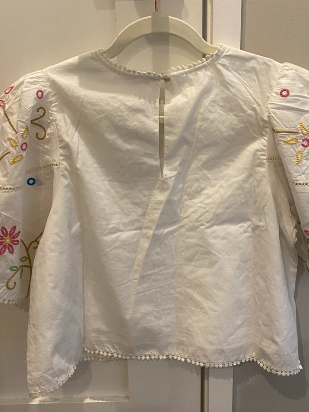 WHITE DETAILED PREPPY SUMMER TOP NWT - Picture 2 of 4